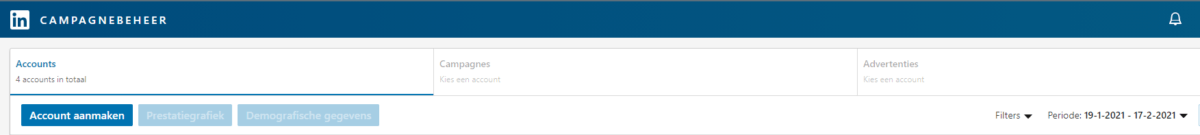 LinkedIN campagnebeheer