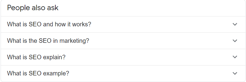 People also Ask omgeving binnen de zoekmachine van Google