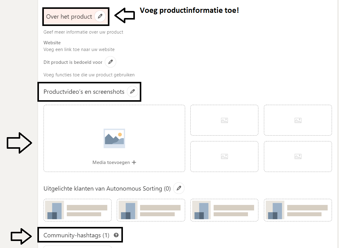 Producten toevoegen binnen je LinkedIN bedrijfspagina