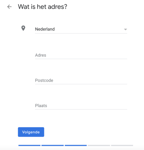 Adresgegevens toevoegen binnen Google Mijn Bedrijf