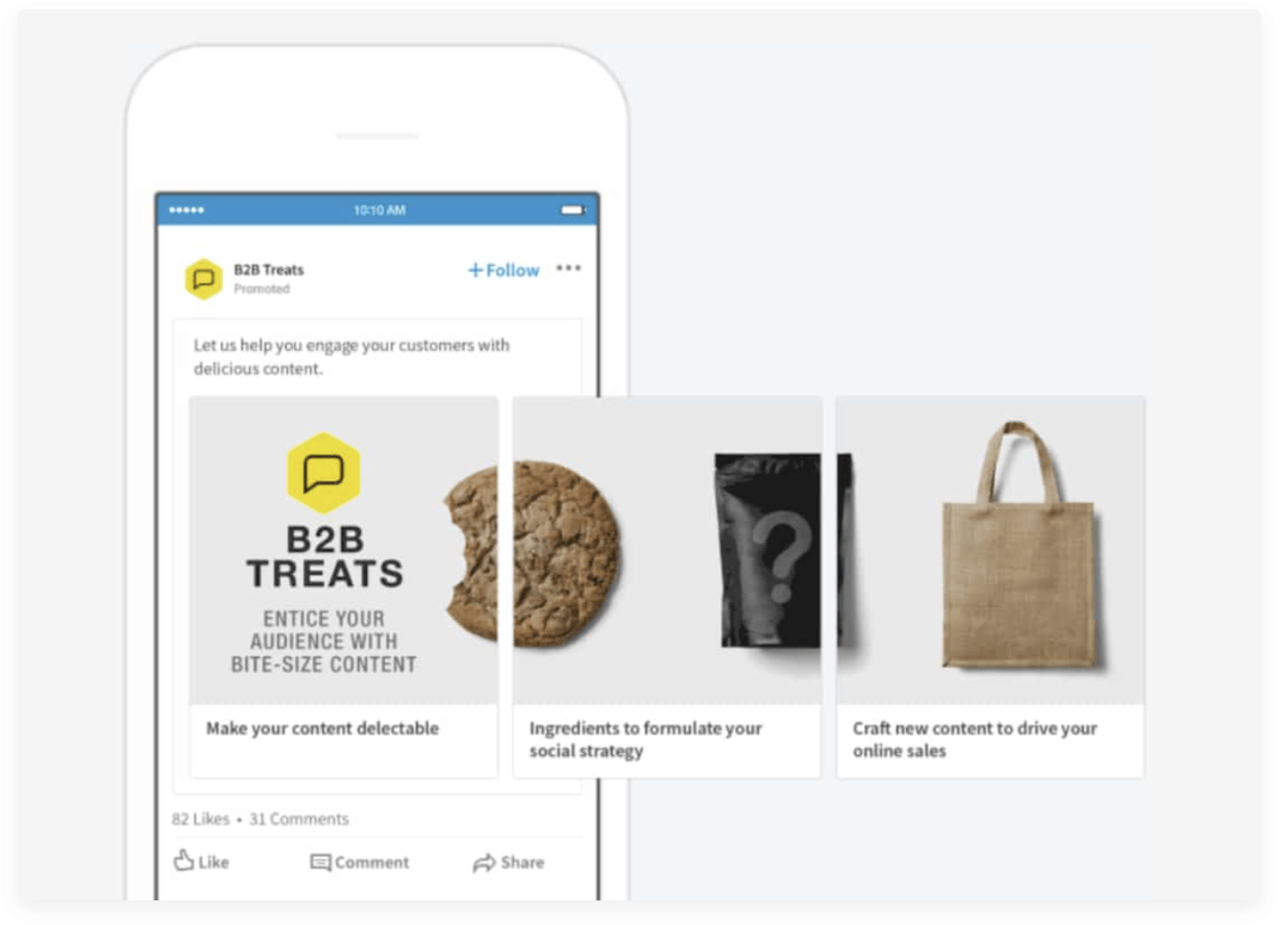 LinkedIN carrousel advertentie