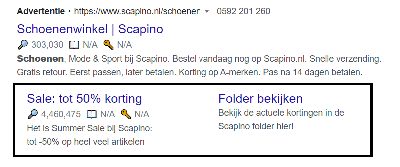 Google Ads extensies