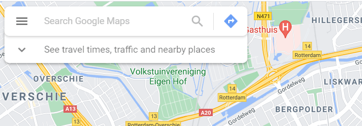 Google Maps zoekfunctie