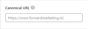 Canonical URL invullen in het CMS binnen de plugin van Rankmath