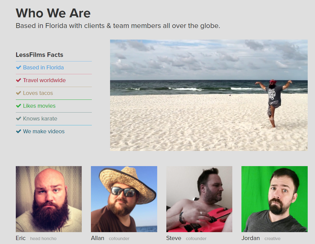 Teampagina van Lessfilms