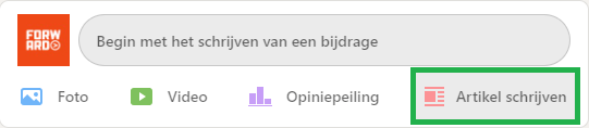 LinkedIN artikel schrijven binnen LinkedIN bedrijfspagina