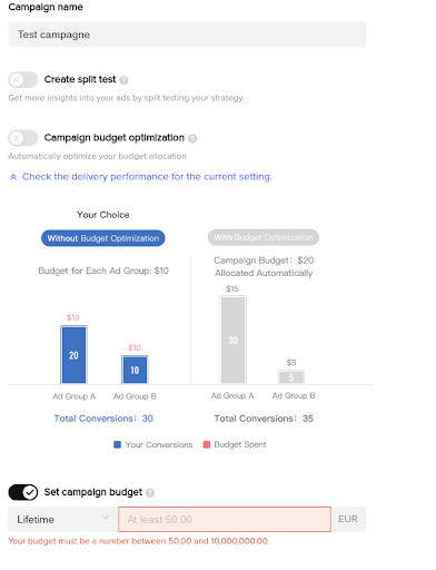 campagne instellingen voor je tiktok advertentie